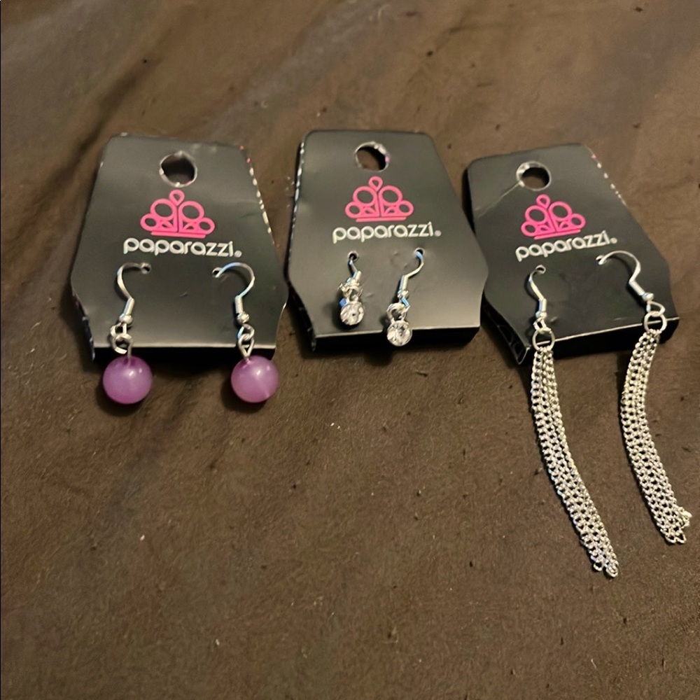3 pairs of earrings